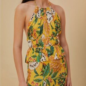FARM Rio Yellow Biriba dress